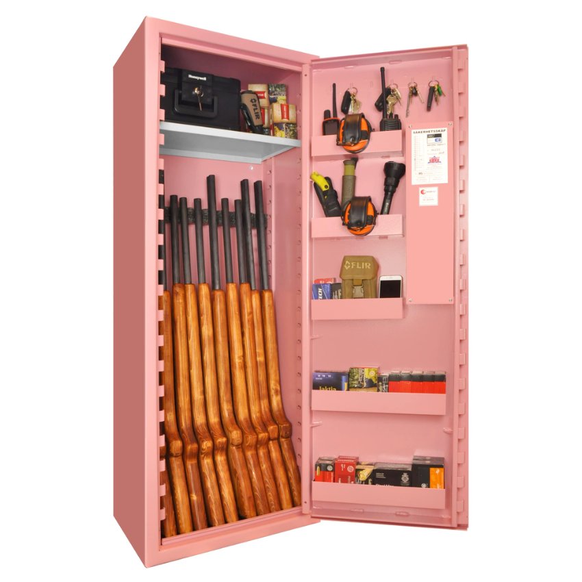 Pink Våbenskab Sp88e Våben Guldgreb 150x55x40 - Våbenskab